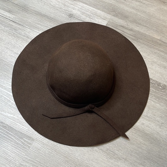 Women's Sun Hat with waved brim and tissue belt Wool - Picture 2 of 6